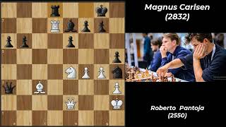 Magnus Carlsen (2832 ) vs Roberto Pantoja(2550) || Fide Chess Olympiad 2024