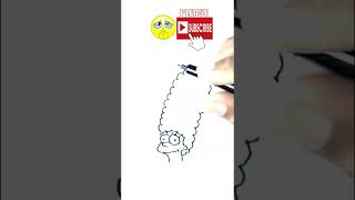 How to Draw Marge Simpson |Teacher Henry #short, #Shorts, #shortsvideo,