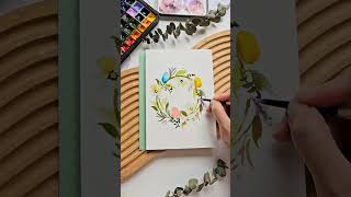 Watercolor Wreath Easter Theme