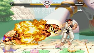 Ryu vs Sagat | Classic Rivalry Fight !! | Raging Tiger ! | SUPER STREET FIGHTER II