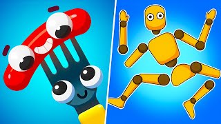 FORK N SAUSAGE vs Kick and Break the Ragdoll games - All Levels Gameplay Android, iOS