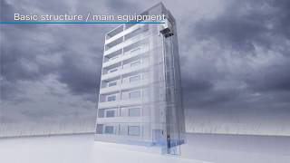 Machine-Room-less Elevators：Top installation of primary equip (English)【TOSHIBA ELEVATOR】