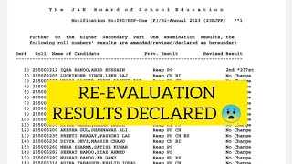 Jkbose Declared Re-Evaluation Results 😨