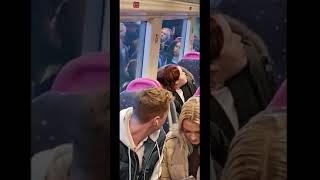 Some argument on the train