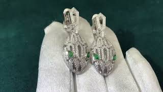 Serpenti 18K white gold earrings