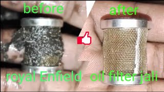 bullet oil filter jali compulsory cleaning #royalenfield #bullet