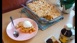 Perfect, Mouth Watering  Peach Cobbler Recipe- Cooking ASMR