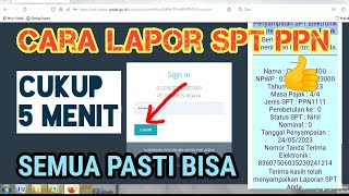 Lapor SPT PPN Nihil Bagi WP Baru Lewat Web Efaktur~Tidak Sampai 5 Menit