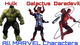 Comparison of all MARVEL Characters