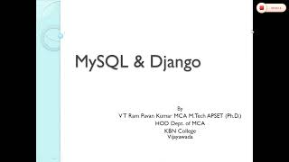 Django & My Sql Data Base Connection