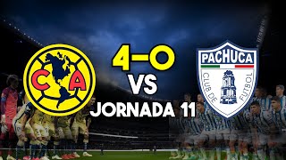 ¡AMERICA VS PACHUCA! l RESUMEN EN MENOS DE 2 MINUTOS l MEJORES JUGADAS l JORNADA 11 l CenySports