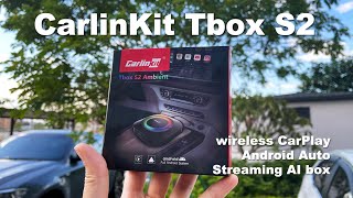 NEW! CarlinKit Tbox S2: Android 13 Streaming AI box with YouTube-Wireless CarPlay/Android Auto