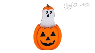 Ghost Pumpkin Box Card SVG Assembly Tutorial