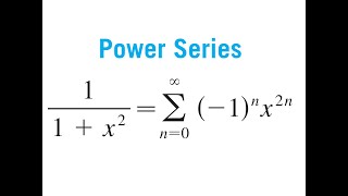 Power Series Expansion for 1/(1+x^2) Using Geometric Series Pattern