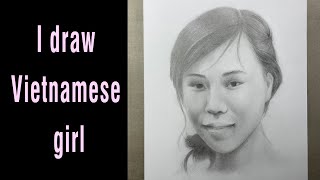 Drawing a Beautiful Vietnamese Girl | Easy Portrait Guide