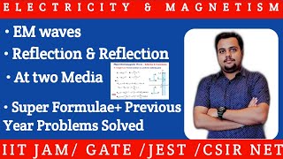 IIT JAM Physics 2020 | JEST | GATE | EMT | EM Waves - Basics | Reflection /Refraction at interface