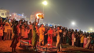 Ganga Arati Pari Puri Dham Re Bi Hue Samudra Arati🙏|| Puri Swargadwar Market ||