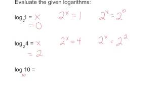 30.8.1 Logarithms