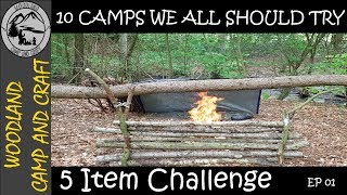 ** NEW ** Camping Series ep01 | 5 Item Challenge