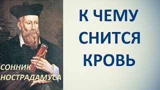 К чему снится кровь. Сонник Нотсрадамуса. Толкование снов.