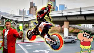 Cobra Meets Shinchan and Franklin in Gta 5 | Cobra Bike Skills | GTA 5 X FREE FIRE | COMING SOON