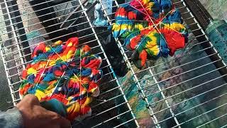 DIY How to tie dye Psychedelic design and Pinkadelic tutorial simple tiedye hobo style