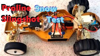 Proline Slingshot Tires Snow Test - Vintage Team Associated RC10 Gold Pan Cadillac