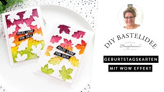 Geburtstagskarten mit WOW Effekt | Blending und Embossingtechnik | Floating Card Technik | Basteln