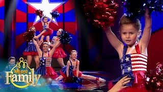 Cheerleaden met de 5-jarige Margaret en haar nichtjes | We Are Family 2015 | SBS6