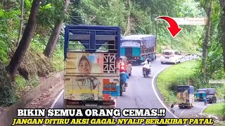 Terekam Jelas !! Detik-detik Mengerikan Aksi Gagal Nyalip Berakibat Patal