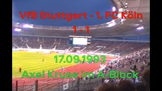 Axel Kruse im A-Block | VfB Stuttgart - Köln (1-1) | 17.09.1993