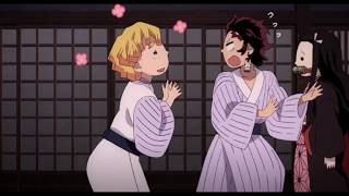 Tanjirou Nezuko x Zenitsu Inosuke funny moment Episode15