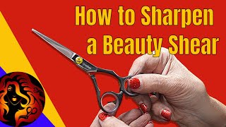 Basic Sharpening Demonstration of a Convex Edge Stylist Scissors | Bonika Shears