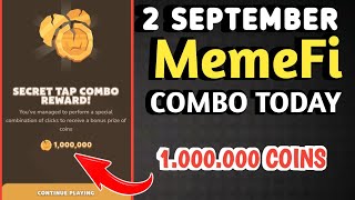 MEMEFI SECRET COMBO TODAY 2 SEPTEMBER 2024 | MEMEFI DAILY COMBO | MEMEFI COMBO TODAY | MEMEFI COMBO