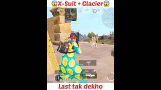 X-Suit + Glacier bande ko mara 1v2 clutch #shorts #pubgmobile #bgmi #1vs2clutch