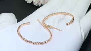 18k rose gold hoop earrings