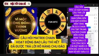 CÂU HỎI MATRIX CHAIN HOẠT ĐỘNG BAO LÂU THÌ HẾT  ĐÃ ĐƯỢC TRẢ LỜI RÕ RÀNG CHU ĐÁO