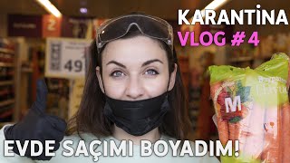 EVDE SAÇ BOYADIM , HAVUÇLU KEK 🥕| KARANTİNA VLOG #4