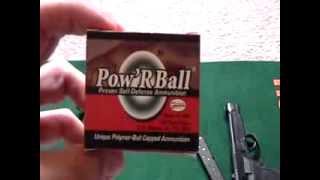 glaser powrball comparison 380 ACP vs 45 ACP