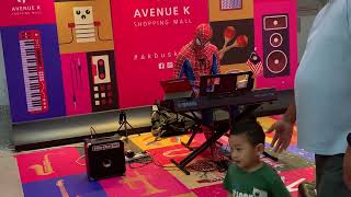 Spider-man making a living @ Avenue K Shopping mall in Kuala Lumpur Lumpur 🇲🇾👏👍