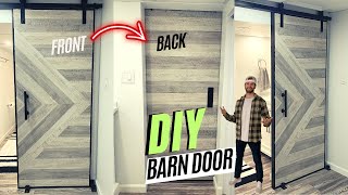 Modern Barn Door Build and Installation (How to Build and Install a Modern Barn Door - DIY)