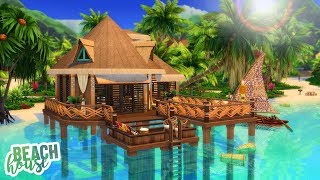 TROPICAL BEACH HOUSE | The Sims 4 Island Living Speed Build