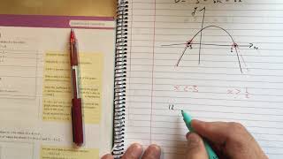 20  Quadratic Inequalities Chapter 3 section 5 Edexcel Pure AS Level Maths