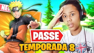 ZEREI O NOVO PASSE DE BATALHA TEMPORADA 8 DO FORTNITE! TA INSANA!