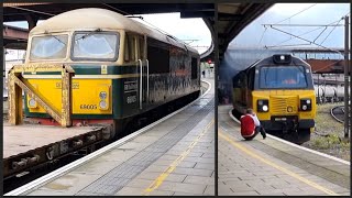 Class 69 and 70 head north during busy 45 minutes at York