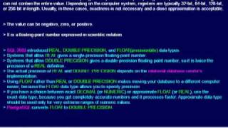 SQL 044 Data Types, Approximate Numeric, Compare Database Usage