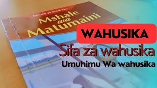 SIFA ZA WAHUSIKA KATIKA NOVELA YA MSHALE WA MATUMAINI|Zingo|Zahara|Musambale|Kadurenge|Deno #teacher