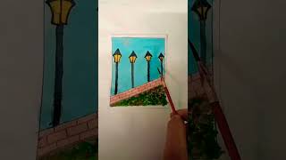 the night easy light painting 🎨 #viral #youtubeshorts #drawing #painting #shorts