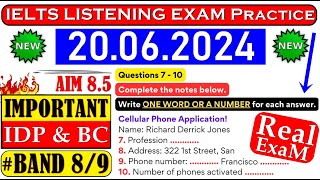 IELTS LISTENING PRACTICE TEST 2024 WITH ANSWERS | 20.06.2024