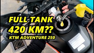 Uji Jarak Kilometer Minyak Full Tank KTM Adventure 250